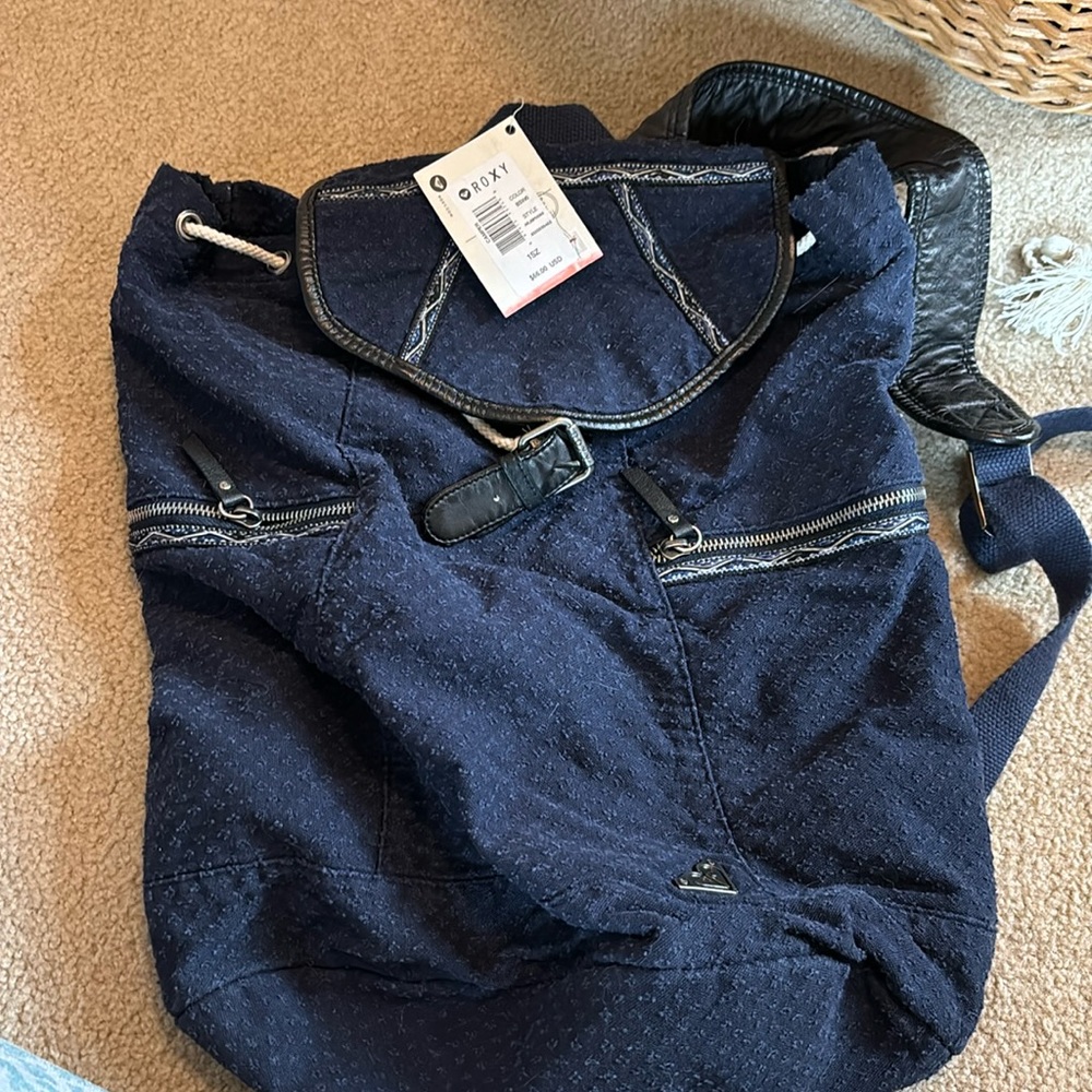 Navy Roxy Bag NWT